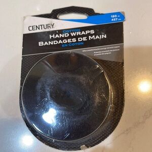 Century Hand Wraps Cotton Black 180 inch 457cm Support Boxing Martial Arts NIP